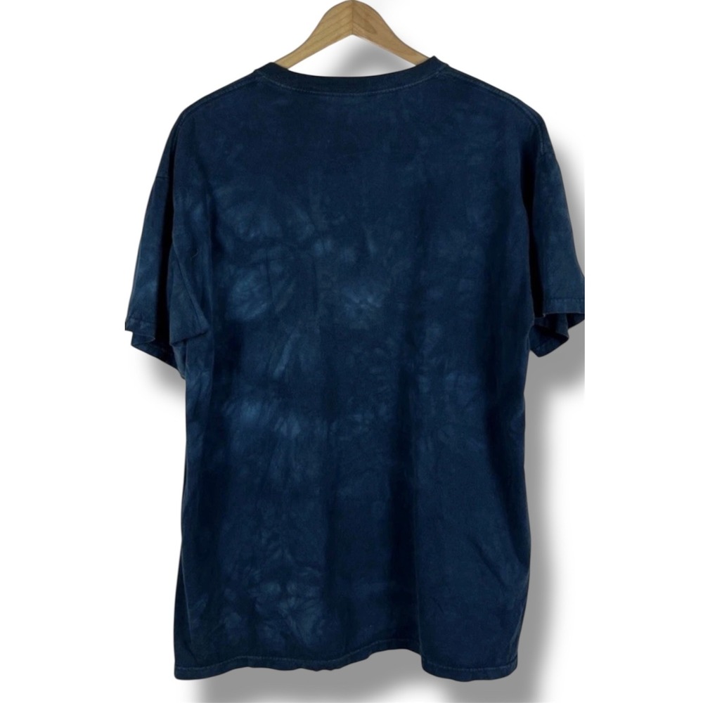 Vtg The Mountain Green Dragon Graphic Tie Dye T-Shirt Mens Large Blue Cotton Tee - Picture 2 of 5